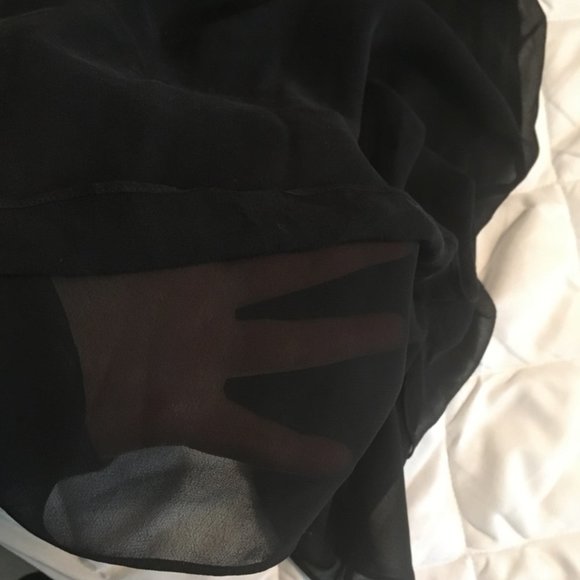 kate spade black white detail top blouse small - Picture 6 of 6